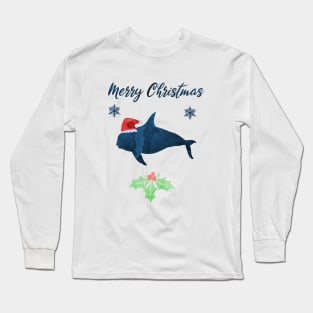 Christmas Killer Whale Orca Art Long Sleeve T-Shirt